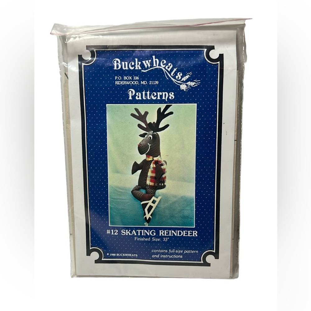 Skating Reindeer sewing pattern